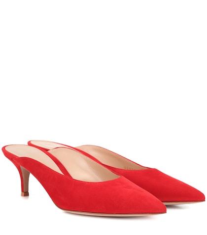 Gianvito Rossi Fannie Suede Mules