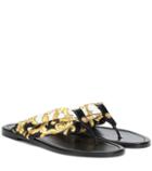 Versace Fabric And Leather Sandals