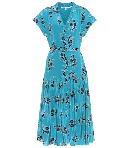 Veronica Beard Meagan Floral Silk Dress