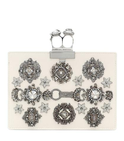 Marc Jacobs Crystal Embellished Leather Clutch