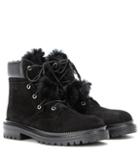 Isabel Marant Elba Flat Fur-lined Suede Boots