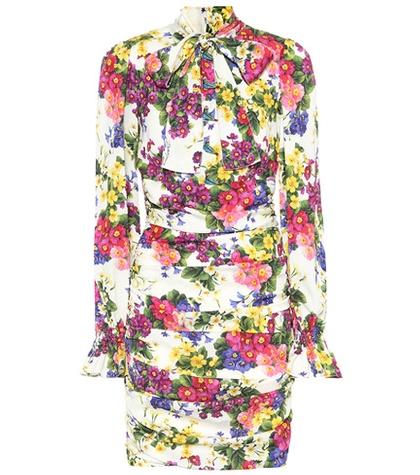 Dolce & Gabbana Floral Stretch Silk Dress