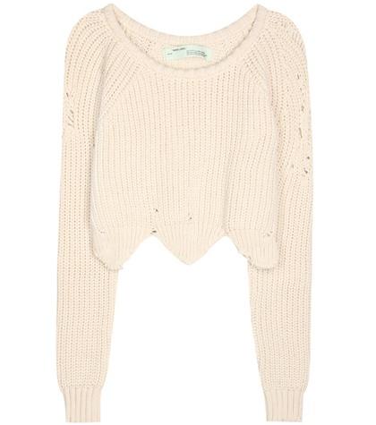 Off-white Cotton-blend Sweater