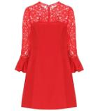 Valentino Lace Wool And Silk-blend Dress