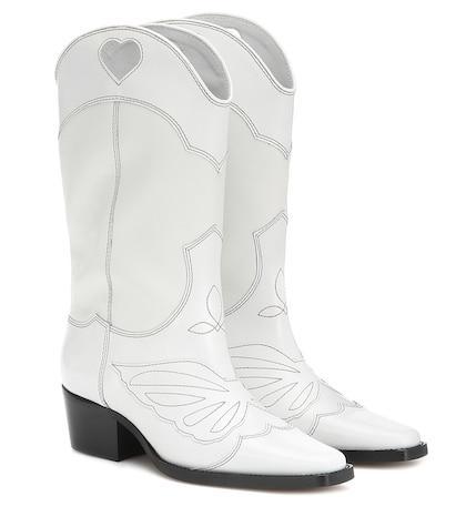 Ganni Exclusive To Mytheresa – Leather Cowboy Boots