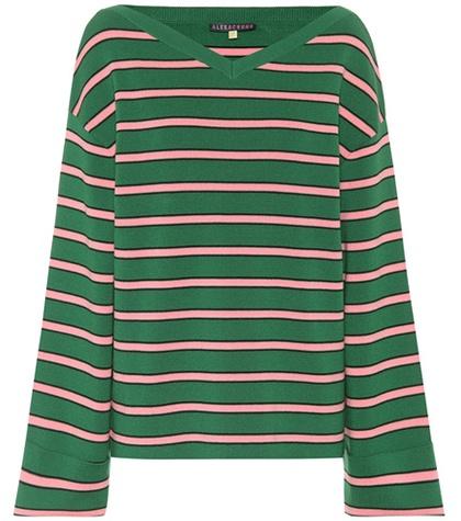 Alexachung Striped Wool And Cotton Sweater
