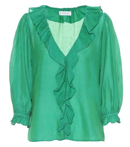 Velvet Lianne Cotton And Silk Blouse
