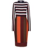 Victoria Beckham Striped Wool-blend Dress