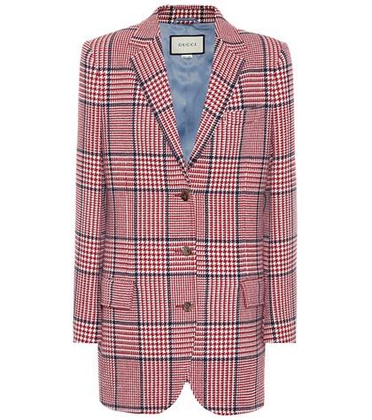 Gucci Checked Wool-blend Blazer