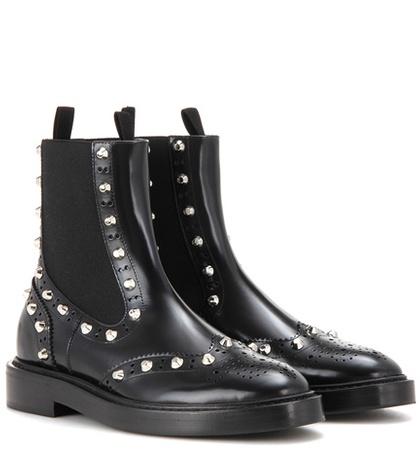 Balenciaga Embellished Leather Chelsea Boots