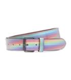 Rochas Rainbow Striped Leather Belt
