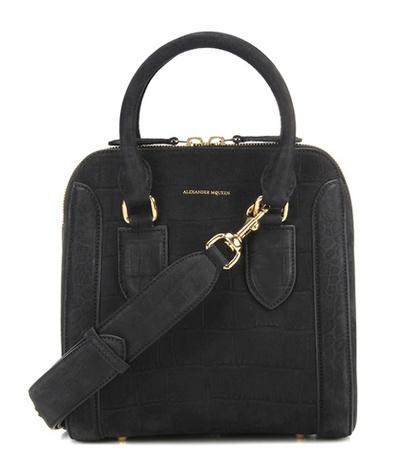 Versace Medium Heroine Nubuck Suede Shoulder Bag