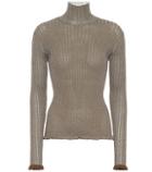 Chlo Metallic Ribbed Silk-blend Sweater