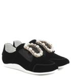 Roger Vivier Sporty Viv' Bow Velvet Sneakers