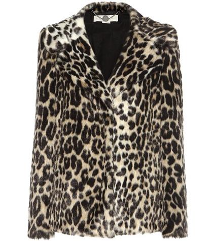 Stella Mccartney Faux Fur Printed Coat