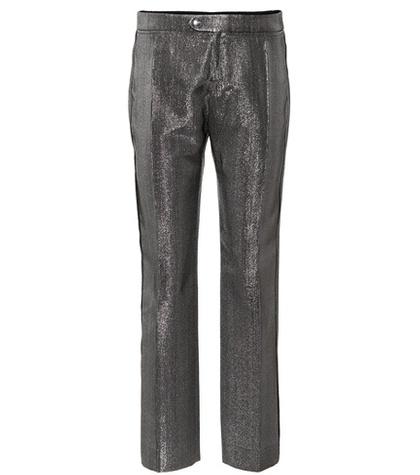 Prada Metallic Straight-leg Pants