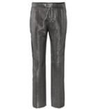 Prada Metallic Straight-leg Pants