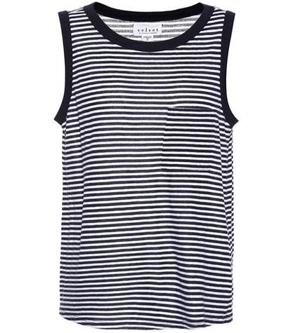 Velvet Lucia Sleeveless Cotton-blend Top