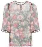 Roger Vivier Floral-printed Silk Top