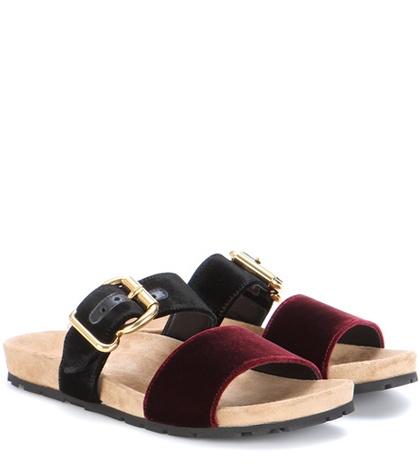Pierre Hardy Exclusive To Mytheresa.com – Velvet Slip-on Sandals