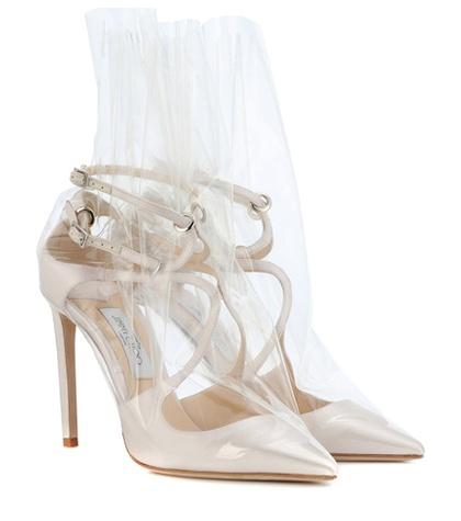 Jimmy Choo X Off-white Claire 100 Satin Pumps