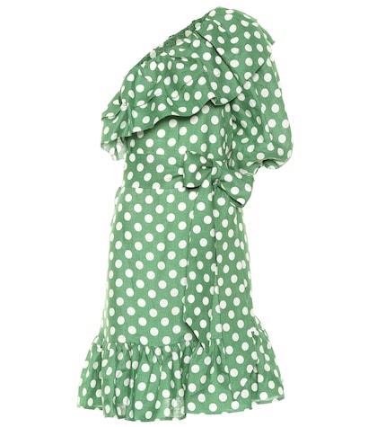 Lisa Marie Fernandez Arden Polka-dot Linen Minidress