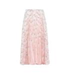 Valentino Pleated Silk Midi Skirt
