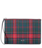 N21 Plaid Wool Clutch
