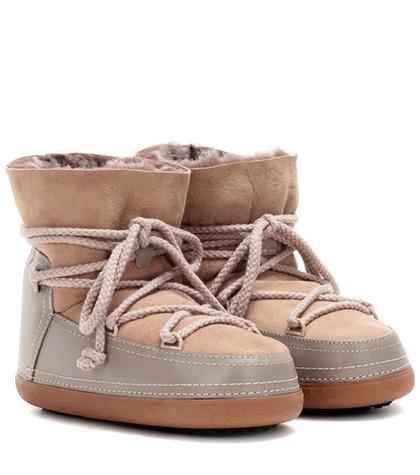 Miu Miu Classic Low Fur-lined Leather Boots