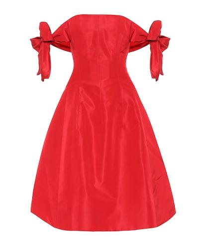 Bottega Veneta Silk Satin Off-the-shoulder Dress