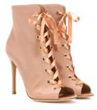 Gianvito Rossi Exclusive To Mytheresa.com – Marie Satin Peep-toe Ankle Boots