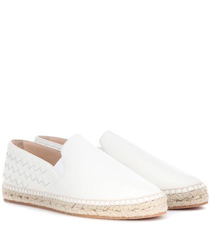 Unravel Intrecciato Leather Espadrilles
