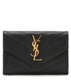 Saint Laurent Small Flap Monogram Leather Wallet