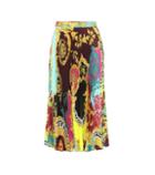 Versace Montage-print Pleated Midi Skirt