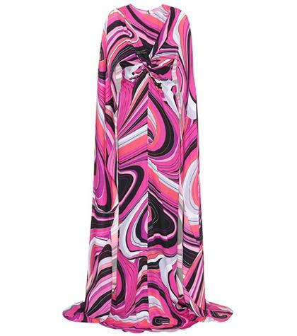 Emilio Pucci Printed Silk-blend Gown