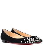 Acne Studios Drama Studded Suede Ballet Flats
