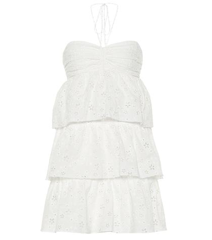 Saint Laurent Tiered Cotton-blend Minidress