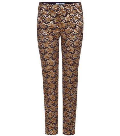 Prada Jacquard Cropped Trousers