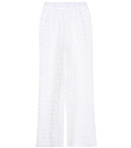 Prism Athéns Check Organza Cotton-blend Trousers