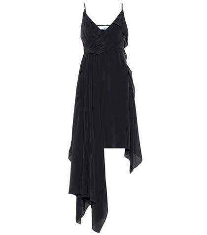 Adidas By Stella Mccartney Asymmetric Silk-blend Dress