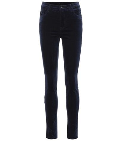 Jimmy Choo Maria High-rise Velvet Skinny Jeans