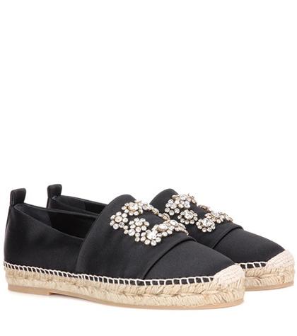 Araks Embellished Satin Espadrilles