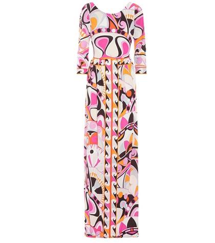 Emilio Pucci Printed Silk-blend Maxi Dress