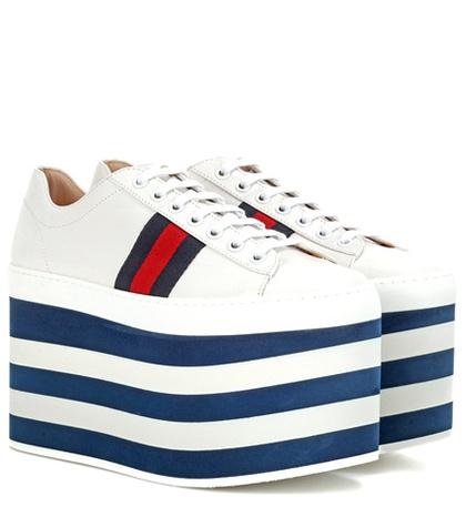 Gucci Leather Platform Sneakers
