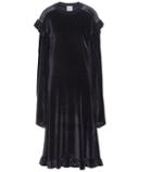 Velvet Ruffled Velvet Dress