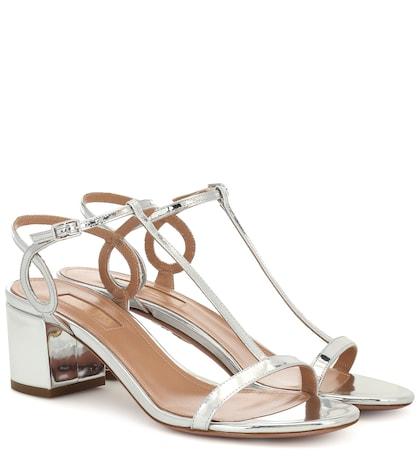 Aquazzura Almost Bare 50 Leather Sandals