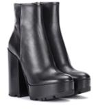 Diane Von Furstenberg Leather Plateau Ankle Boots