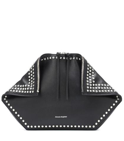 Alexander Mcqueen De Manta Leather Clutch