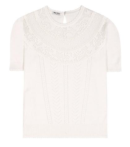 Miu Miu Wool Pointelle Top