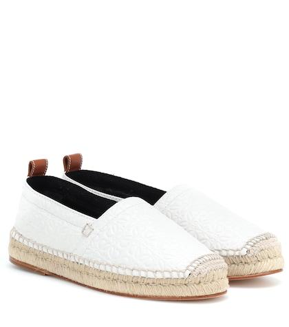 Roksanda Embossed Leather Espadrilles